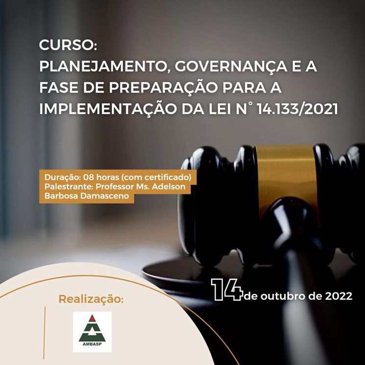 CURSO: PLANEJAMENTO, GOVERNANÇA E A FASE DE PREPARAÇÃO PARA ...